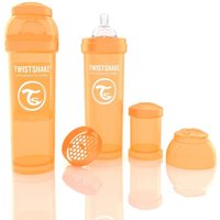 Twistshake Anti-Kolik Trinkflasche / Babyflasche mit Silikonsauger und Milchpulverportionierer 330ml von Twistshake Deutschland