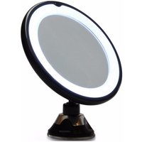Uniq Runder Spiegel mit LED-Licht und Saugnapf x10 Vergrößerungsspiegel - Schwarz von UNIQ