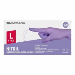 DOMOTHERM Unt.Handschuhe Nitril unste.pf L lila 100 St von Uebe Medical GmbH