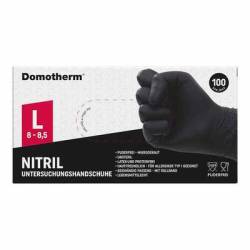 DOMOTHERM Unt.Handschuhe Nitril unste.pf L schwarz 100 St von Uebe Medical GmbH