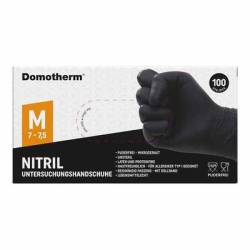 DOMOTHERM Unt.Handschuhe Nitril unste.pf M schwarz 100 St von Uebe Medical GmbH