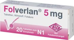 FOLVERLAN 5 mg Tabletten 20 St von Verla-Pharm Arzneimittel GmbH & Co. KG