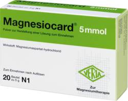 MAGNESIOCARD 5 mmol Plv.z.Her.e.Lsg.z.Einnehmen 20 St von Verla-Pharm Arzneimittel GmbH & Co. KG