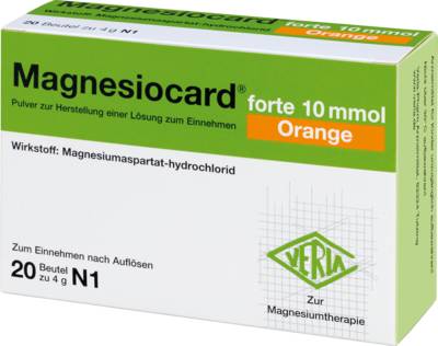 MAGNESIOCARD forte 10 mmol Orange Plv.z.H.e.L.z.E. 20 St von Verla-Pharm Arzneimittel GmbH & Co. KG