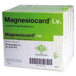 "Magnesiocard i.v. 3mmol Injektionslösung Injektionslösung 20x10 Milliliter" von "Verla-Pharm Arzneimittel GmbH & Co. KG"