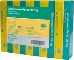ZINKBRAUSE Verla 25 mg Brausetabletten 100 St von Verla-Pharm Arzneimittel GmbH & Co. KG