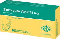ZINKBRAUSE Verla 25 mg Brausetabletten 40 St von Verla-Pharm Arzneimittel GmbH & Co. KG