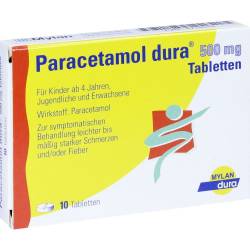 PARACETAMOL dura 500 mg Tabletten 10 St Tabletten von Viatris Healthcare GmbH - Zweigniederlassung Bad Homburg