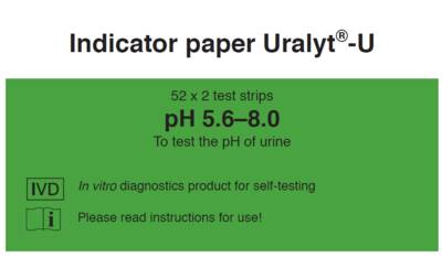 URALYT-U Indikatorpapier 52X2 St von Viatris Healthcare GmbH