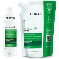 Vichy Dercos Anti-Schuppen Shampoo für normale bis fettige Kopfhaut, 200 ml & Nachfüllpack von Vichy