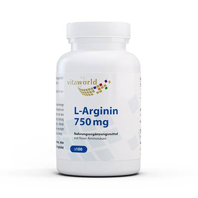 ARGININ 750 mg Kapseln 100 St von Vita World GmbH