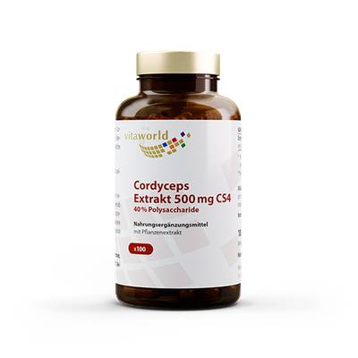 CORDYCEPS EXTRAKT 500 mg CS4 40% Polysacchar.Kaps. 100 St von Vita World GmbH