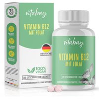 Vitamin B12 500 mcg mit Folat von Vitabay