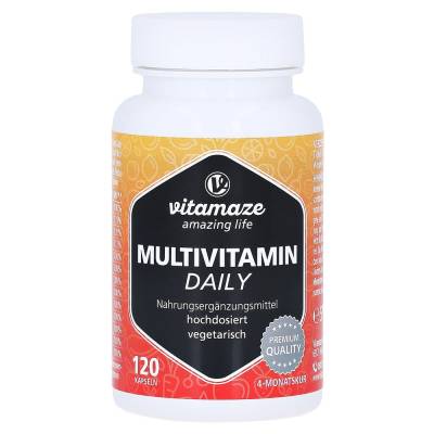 "MULTIVITAMIN DAILY ohne Jod vegetarisch Kapseln 120 Stück" von "Vitamaze GmbH"