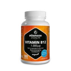 "VITAMIN B12 1000 µg hochdosiert vegan Tabletten 180 Stück" von "Vitamaze GmbH"