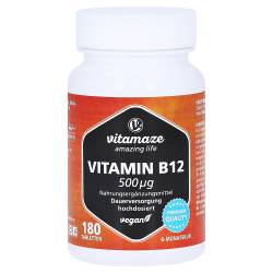 "VITAMIN B12 500 µg hochdosiert vegan Tabletten 180 Stück" von "Vitamaze GmbH"