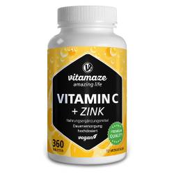 "VITAMIN C 1000 mg hochdosiert+Zink vegan Tabletten 360 Stück" von "Vitamaze GmbH"