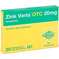 Zink Verla OTC 20mg von Vitamin D Verla