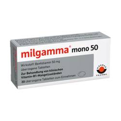 MILGAMMA mono 50 �berzogene Tabletten 30 St von W�rwag Pharma GmbH & Co. KG