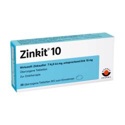 ZINKIT 10 �berzogene Tabletten 20 St von W�rwag Pharma GmbH & Co. KG