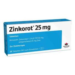 ZINKOROT 25 mg Tabletten 20 St von W�rwag Pharma GmbH & Co. KG