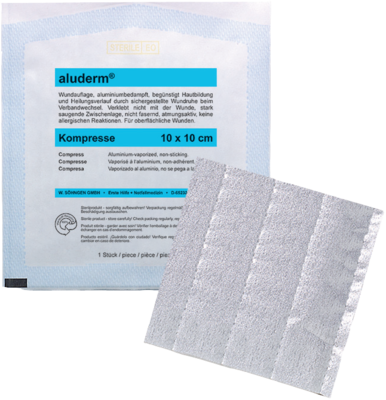 ALUDERM Kompressen 10x10 cm 1 St von W.S�HNGEN GmbH