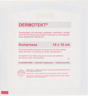 DERMOTEKT Kompresse V 10x10 cm 1 St von W.S�HNGEN GmbH