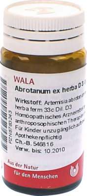 ABROTANUM EX Herba D 3 Globuli 20 g von WALA Heilmittel GmbH