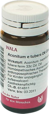 ACONITUM E tubere D 6 Globuli 20 g von WALA Heilmittel GmbH