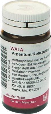 ARGENTUM/ROHRZUCKER Globuli 20 g von WALA Heilmittel GmbH