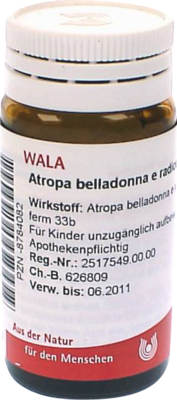 ATROPA belladonna e Radix D 6 Globuli 20 g von WALA Heilmittel GmbH
