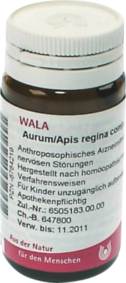 AURUM/APIS regina comp.Globuli 20 g von WALA Heilmittel GmbH