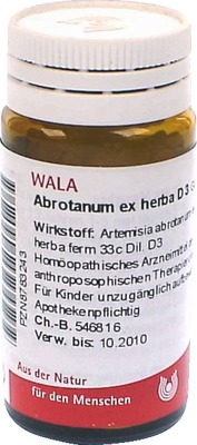 Abrotanum ex herba D3 Globuli von WALA Heilmittel GmbH
