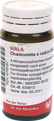 CHAMOMILLA E radice D 6 Globuli 20 g von WALA Heilmittel GmbH