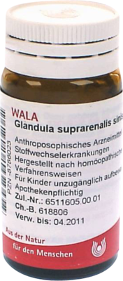 GLANDULA SUPRARENALES sinistra cum Cupro Globuli 20 g von WALA Heilmittel GmbH