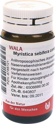MYRISTICA SEBIFERA COMP.Globuli 20 g von WALA Heilmittel GmbH