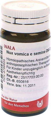 NUX VOMICA E semine D 6 Globuli 20 g von WALA Heilmittel GmbH