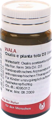 OXALIS E planta tota D 3 Globuli 20 g von WALA Heilmittel GmbH