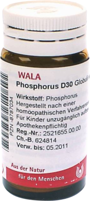 PHOSPHORUS D 30 Globuli 20 g von WALA Heilmittel GmbH