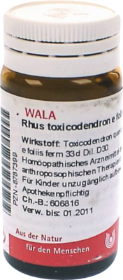 RHUS TOXICODENDRON E foliis D 30 Globuli 20 g von WALA Heilmittel GmbH