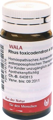 RHUS TOXICODENDRON E foliis D 6 Globuli 20 g von WALA Heilmittel GmbH