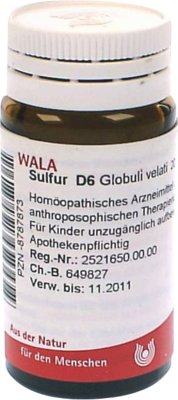 SULFUR D 6 Globuli 20 g von WALA Heilmittel GmbH
