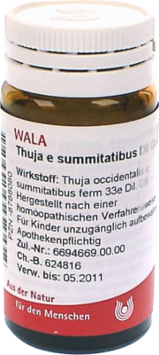 THUJA E SUMMITATIBUS D 6 Globuli 20 g von WALA Heilmittel GmbH