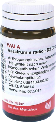 VERATRUM E radice D 3 Globuli 20 g von WALA Heilmittel GmbH