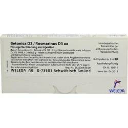 BETONICA D 3/Rosmarinus D 3 Ampullen 8X1 ml von WELEDA AG