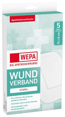 WEPA Wundverband 8x15 cm steril 5 St von WEPA Apothekenbedarf GmbH & Co KG