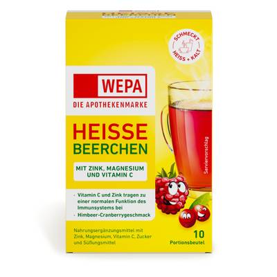WEPA hei�e Beerchen+Vit.C+Zink+Magnesium Pulver 10X10 g von WEPA Apothekenbedarf GmbH & Co KG