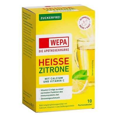 WEPA hei�e Zitrone+Vit.C+Calcium zuckerfrei Pulver 10X10 g von WEPA Apothekenbedarf GmbH & Co KG