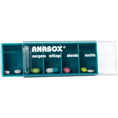 ANABOX Tagesbox türkis 1 St ohne von WEPA Apothekenbedarf GmbH & Co. KG