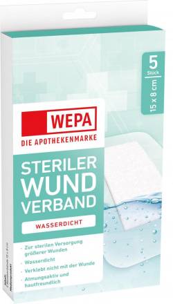 WEPA STERILER WUNDVERBAND WASSERDICHT 15x8 cm von WEPA Apothekenbedarf GmbH & Co. KG